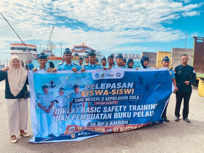 
					Cetak SDM Maritim Unggul, SMK Negeri 2 Kepulauan Sula Lepas Siswa NKPI Ikuti Diklat BST di Ambon